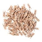 Jucarii, Copii si Bebe - Jucarii si jocuri - Jucarii & jocuri educative - Seturi de artizanat - Set 100 clestisori rufe 25 mm natur, pentru activitati de creatie - Infinity.ro