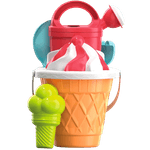 Jucarii, Copii si Bebe - Jucarii si jocuri - Jucarii de exterior - Jucarii pentru plaja si nisip - Set jucarii apa si nisip Galetusa cu unelte Gelato - Infinity.ro