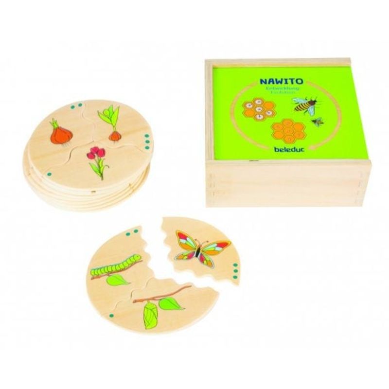 Jucarii, Copii si Bebe - Jucarii si jocuri - Jucarii & jocuri educative - Jocuri si jucarii educative - Joc din lemn Ciclul vietii - Infinity.ro