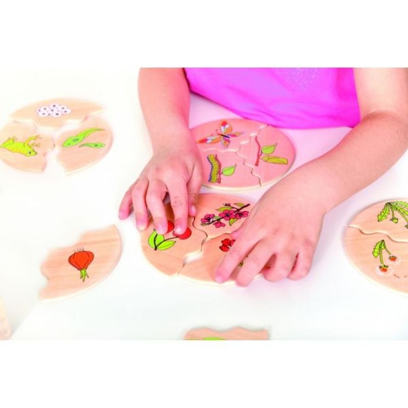 Jucarii, Copii si Bebe - Jucarii si jocuri - Jucarii & jocuri educative - Jocuri si jucarii educative - Joc din lemn Ciclul vietii - Infinity.ro