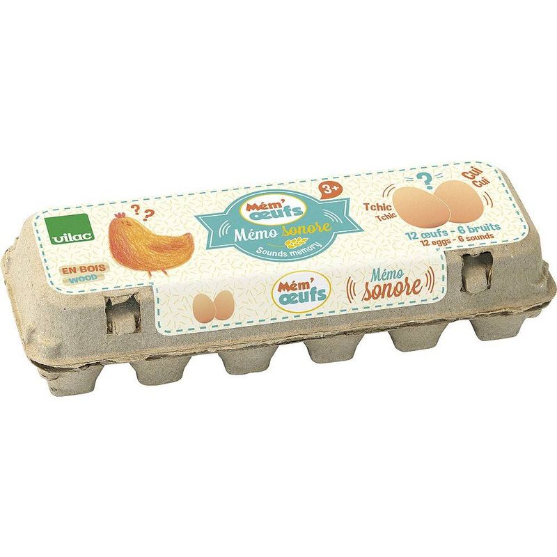 Jucarii, Copii si Bebe - Jucarii si jocuri - Jucarii & jocuri educative - Jocuri de memorie si inteligenta - Joc de memorie auditiv din lemn - Memo Egg - Infinity.ro