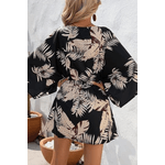 Fashion, accesorii si bijuterii - Femei - Imbracaminte femei - Rochii femei - Rochie de vara, de dama, Ava-Stars ®, Scurta cu decolteu in V si maneci vaporoase, Fina si Usoara, Marimea L, Negru - Infinity.ro