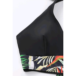 Fashion, accesorii si bijuterii - Femei - Lenjerie si pijamale femei - Costume de baie femei - Costum de baie dama, Ava-Stars ®, Sutien tip bustiera si slip talie inalta, Camasa vaporoasa, 3 piese, L, Negru Floral - Infinity.ro