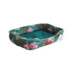 Petshop - Accesorii petshop - Culcusuri si custi - Culcusuri si saltele - Culcus catei model verde inflorat 50x40x15 cm - Infinity.ro