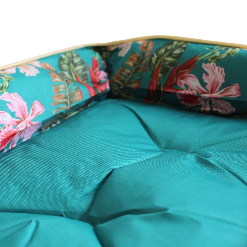 Petshop - Accesorii petshop - Culcusuri si custi - Culcusuri si saltele - Culcus catei model verde inflorat 50x40x15 cm - Infinity.ro