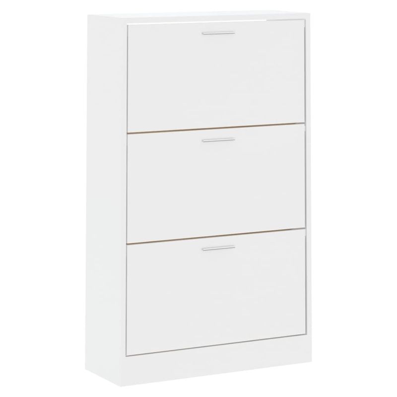 Casa si Gradina - Mobilier - Organizare si depozitare - Organizator incaltaminte - Pantofar, alb extralucios, 63x24x103 cm, lemn compozit - Infinity.ro