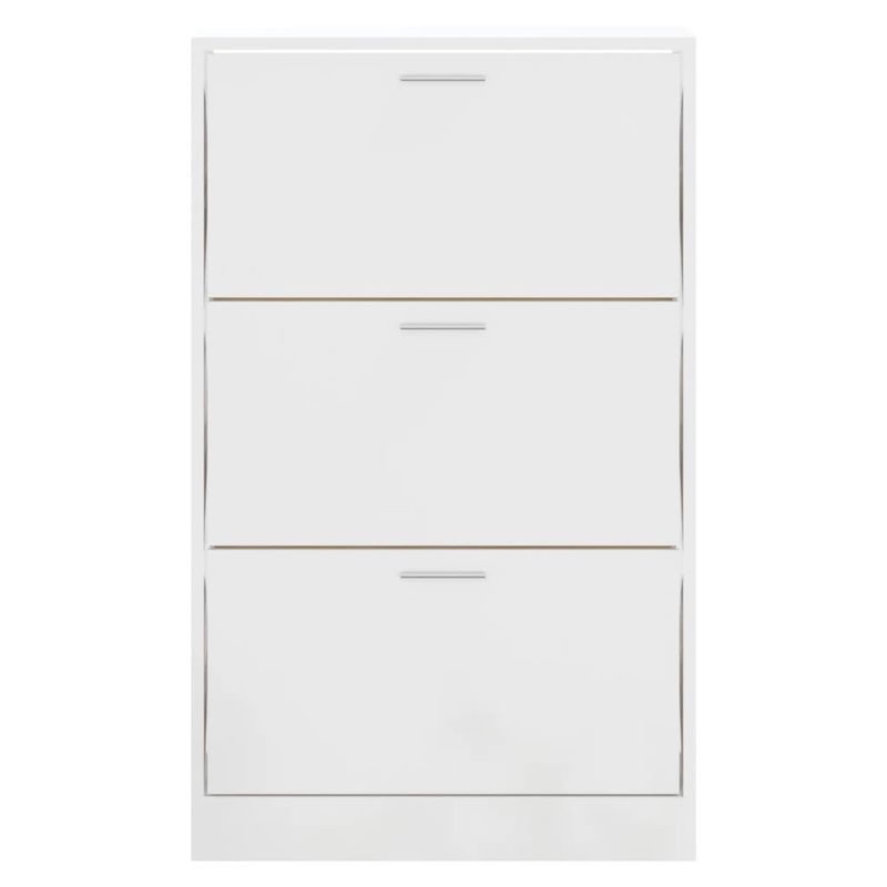 Casa si Gradina - Mobilier - Organizare si depozitare - Organizator incaltaminte - Pantofar, alb extralucios, 63x24x103 cm, lemn compozit - Infinity.ro