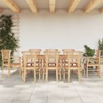 Casa si Gradina - Gradina si terasa - Mobilier exterior - Seturi mobila gradina - Set mobilier de gradina, 9 piese, lemn masiv de tec - Infinity.ro