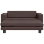 Petshop - Accesorii petshop - Culcusuri si custi - Culcusuri si saltele - Pat pentru caini cu extensie, maro, 100x50x30 cm, piele eco - Infinity.ro