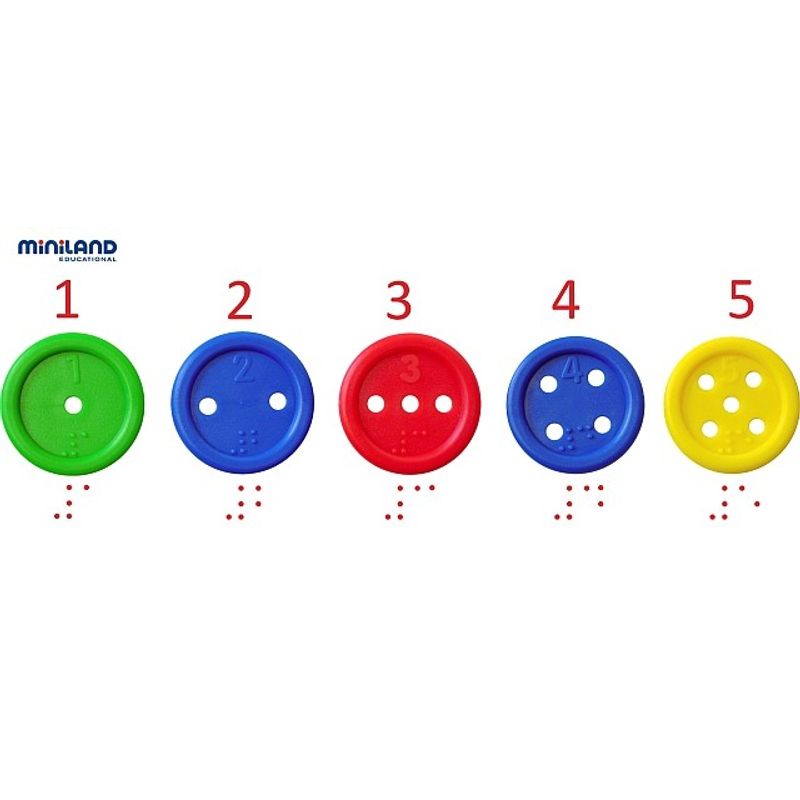 Jucarii, Copii si Bebe - Jucarii si jocuri - Jucarii & jocuri educative - Jocuri de memorie si inteligenta - Set cu 140 nasturi pentru activitati educative Miniland - Infinity.ro