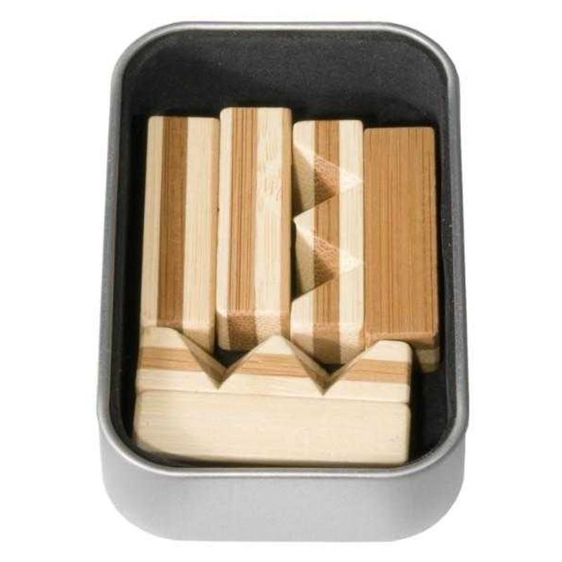 Jucarii, Copii si Bebe - Jucarii si jocuri - Jucarii & jocuri educative - Jocuri de memorie si inteligenta - Joc logic IQ din lemn bambus Knot cutie metal - Infinity.ro