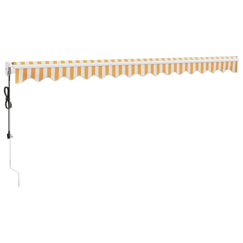 Casa si Gradina - Gradina si terasa - Umbrele si pavilioane - Pavilioane - Copertina retractabila automata, galben și alb, 4x3 m - Infinity.ro