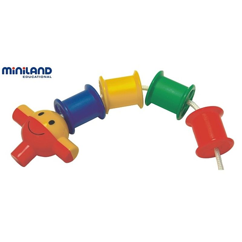 Jucarii, Copii si Bebe - Jucarii si jocuri - Jucarii & jocuri educative - Jocuri si jucarii educative - Joc de indemanare cu bobine Miniland - Infinity.ro