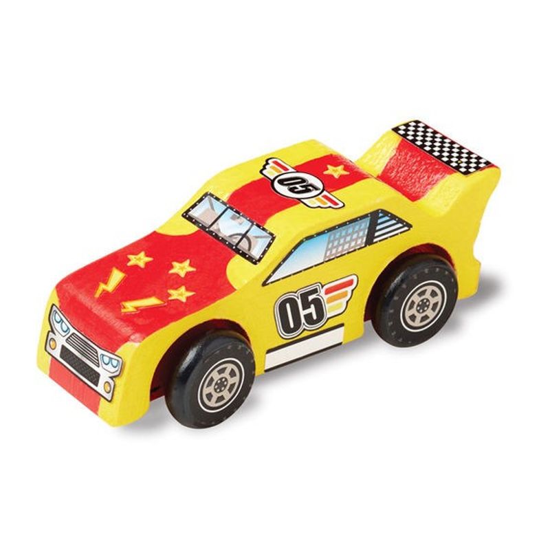 Jucarii, Copii si Bebe - Jucarii si jocuri - Jucarii & jocuri educative - Seturi pictura si desen - Coloreaza-ti masinuta de curse din lemn Melissa and Doug - Infinity.ro