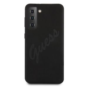 Husa de protectie Guess pentru Samsung Galaxy S21+ 5G, Vintage Script, Negru
