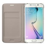 Laptop, Telefoane si Tablete - Telefoane mobile si accesorii - Accesorii Telefoane - Huse telefoane - Husa Samsung EF-WG925BGE pentru Galaxy S6 Edge, Carte, Auriu - Infinity.ro