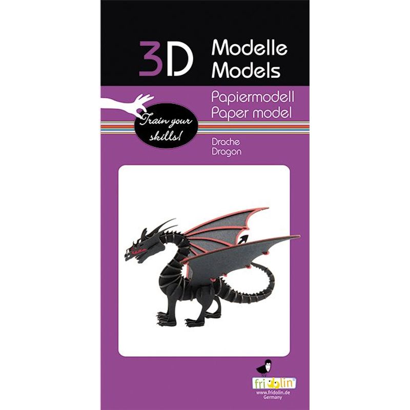 Jucarii, Copii si Bebe - Jucarii si jocuri - Jucarii & jocuri educative - Seturi de artizanat - Macheta 3D Fridolin, Dragon - Infinity.ro