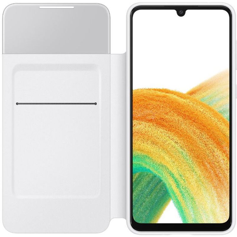 Laptop, Telefoane si Tablete - Telefoane mobile si accesorii - Accesorii Telefoane - Huse telefoane - Husa de protectie Samsung pentru Galaxy A33 5G, S View Wallet Cover, Alb - Infinity.ro