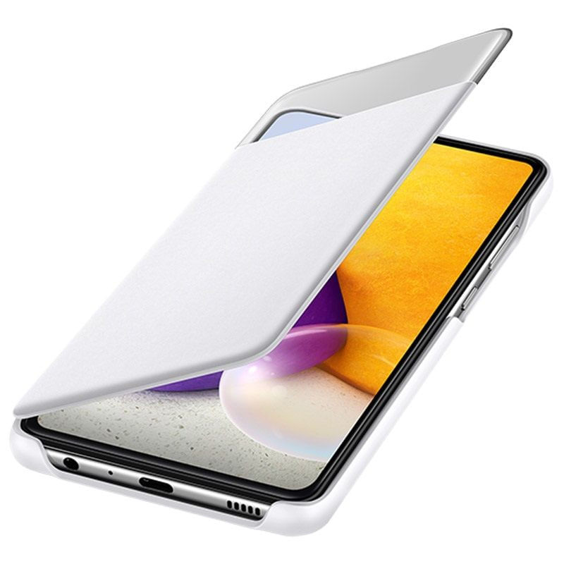 Laptop, Telefoane si Tablete - Telefoane mobile si accesorii - Accesorii Telefoane - Huse telefoane - Husa de protectie Samsung pentru Galaxy A72, Smart S View Wallet Cover, Alba - Infinity.ro