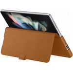 Laptop, Telefoane si Tablete - Telefoane mobile si accesorii - Accesorii Telefoane - Huse telefoane - Husa de protectie pentru Samsung Galaxy Z Fold3, Leather Flip Cover, Maro - Infinity.ro