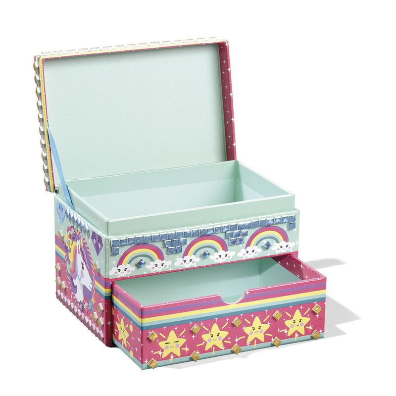 Jucarii, Copii si Bebe - Jucarii si jocuri - Jucarii & jocuri educative - Seturi de artizanat - Set creativ DIY Decoreaza propria cutie de bijuterii cu unicorni - Infinity.ro