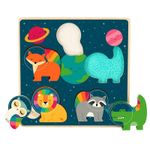 Jucarii, Copii si Bebe - Jucarii si jocuri - Jocuri si puzzle - Puzzle - Puzzle senzorial incastru din lemn cu animale - Infinity.ro