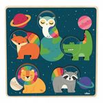 Jucarii, Copii si Bebe - Jucarii si jocuri - Jocuri si puzzle - Puzzle - Puzzle senzorial incastru din lemn cu animale - Infinity.ro