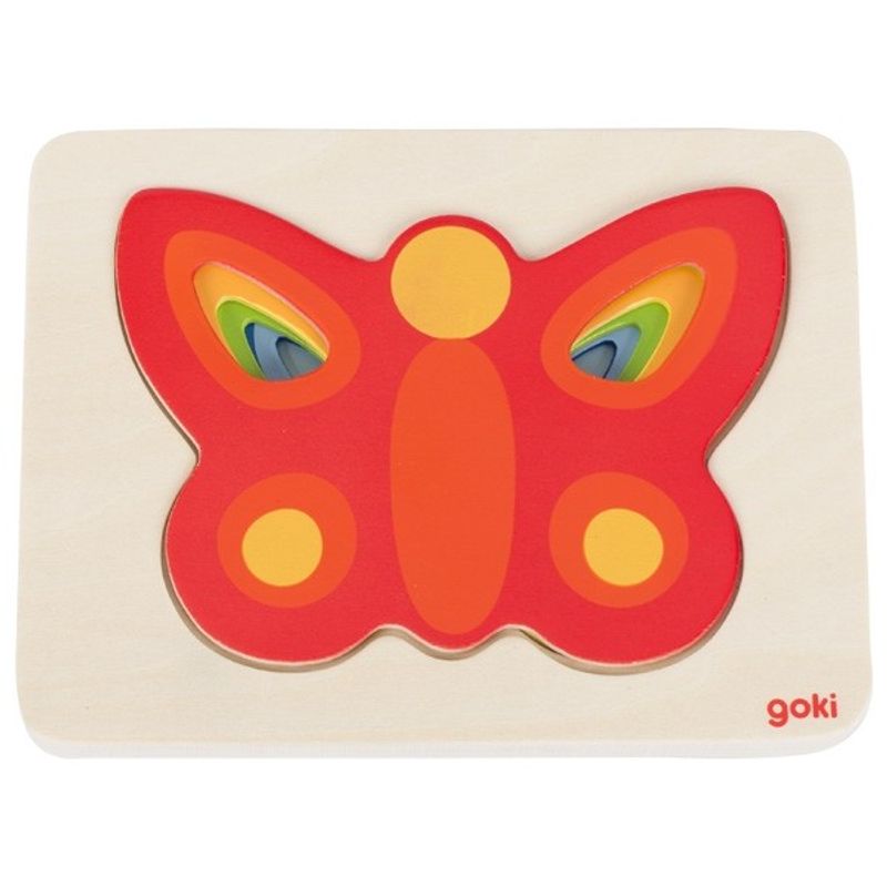 Jucarii, Copii si Bebe - Jucarii si jocuri - Jocuri si puzzle - Puzzle - Puzzle incastru Fluturasi colorati - Infinity.ro