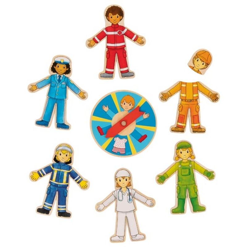 Jucarii, Copii si Bebe - Jucarii si jocuri - Jocuri si puzzle - Puzzle - Meserii - Puzzle din lemn figurine - Infinity.ro