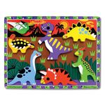 Jucarii, Copii si Bebe - Jucarii si jocuri - Jocuri si puzzle - Puzzle - Puzzle lemn in relief Dinozauri Melissa and Doug - Infinity.ro