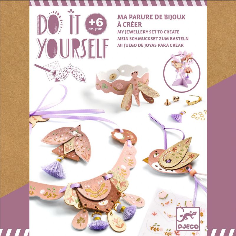 Jucarii, Copii si Bebe - Jucarii si jocuri - Jucarii & jocuri educative - Seturi de artizanat - Set DIY bijuterii Miss Rosefinch, Djeco - Infinity.ro