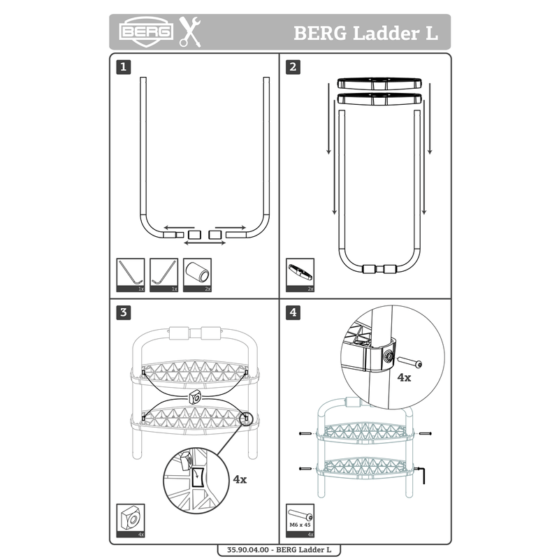 Jucarii, Copii si Bebe - Jucarii si jocuri - Jucarii de exterior - Trambuline copii - Scara forma L pentru trambulina - Infinity.ro