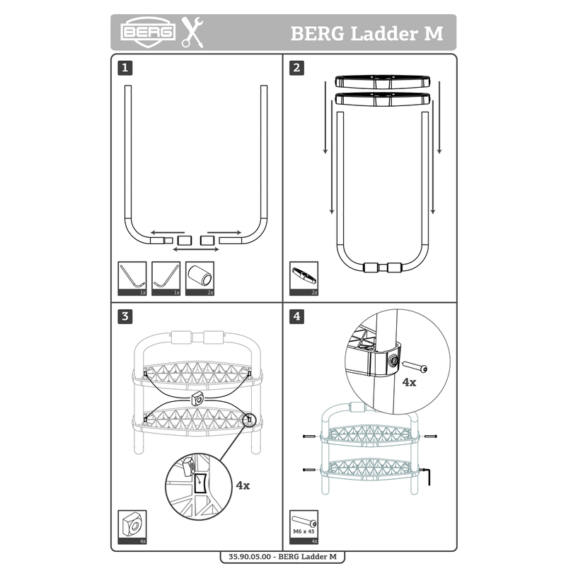 Jucarii, Copii si Bebe - Jucarii si jocuri - Jucarii de exterior - Trambuline copii - Scara forma M pentru trambulina - Infinity.ro