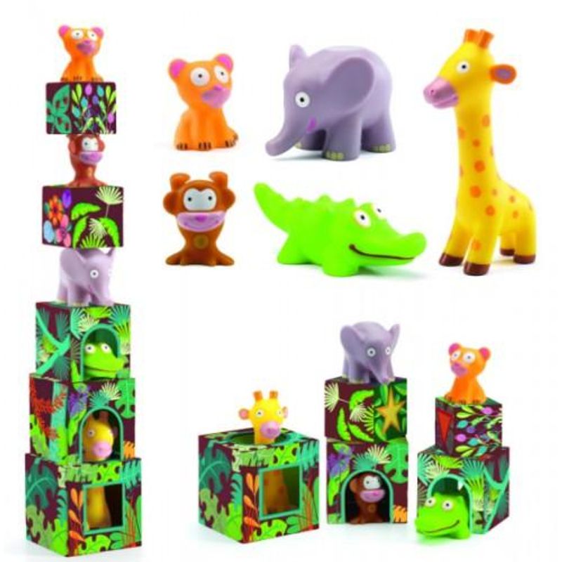 Jucarii, Copii si Bebe - Jucarii si jocuri - Seturi de constructie si cuburi - Cuburi si caramizi - Maxi Topanijungle - Joc cu cuburi si figurine - Infinity.ro