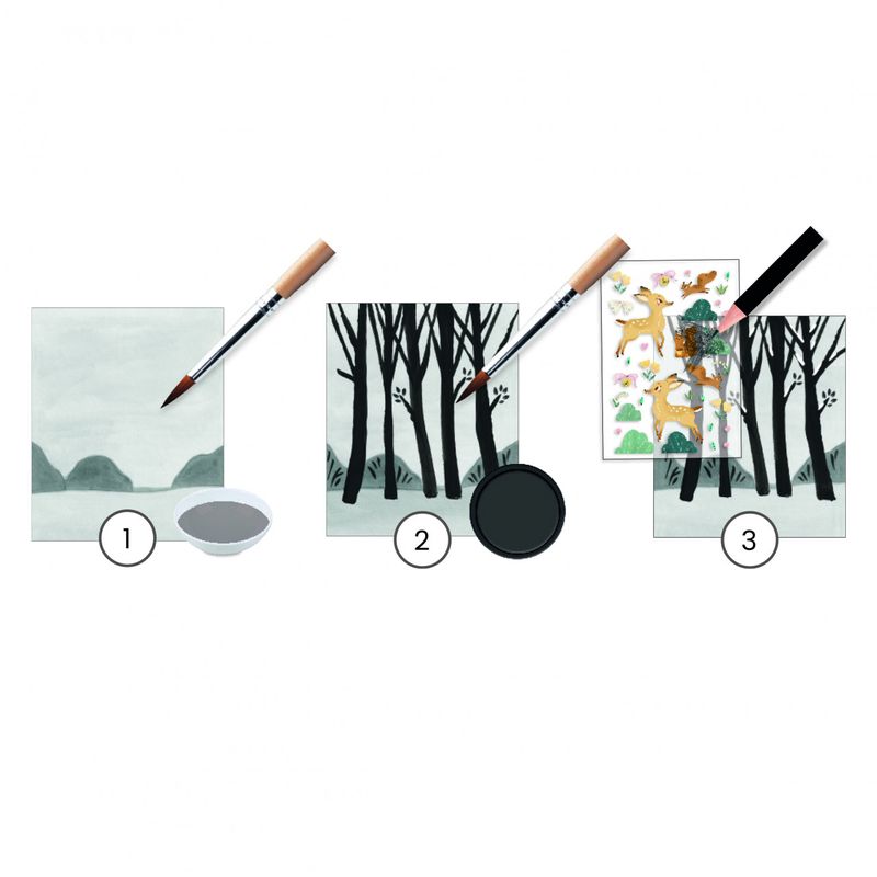 Jucarii, Copii si Bebe - Jucarii si jocuri - Jucarii & jocuri educative - Seturi de artizanat - Atelier creativ Ultima ninsoare, Djeco - Infinity.ro