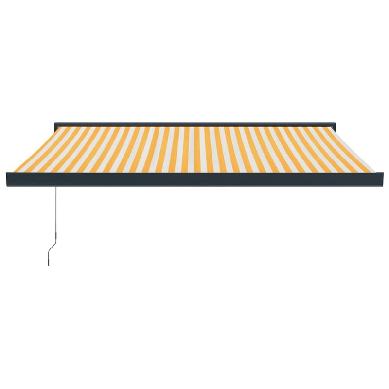 Casa si Gradina - Gradina si terasa - Umbrele si pavilioane - Umbrele - Copertina retractabila, galben/alb, 3x2,5 m, textil/aluminiu - Infinity.ro