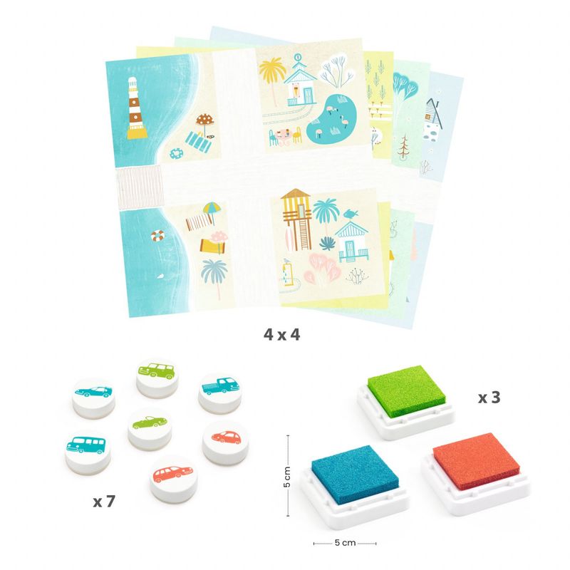 Jucarii, Copii si Bebe - Jucarii si jocuri - Jucarii & jocuri educative - Jucarii interactive - Joc cu stampile Djeco, Trafic - Infinity.ro