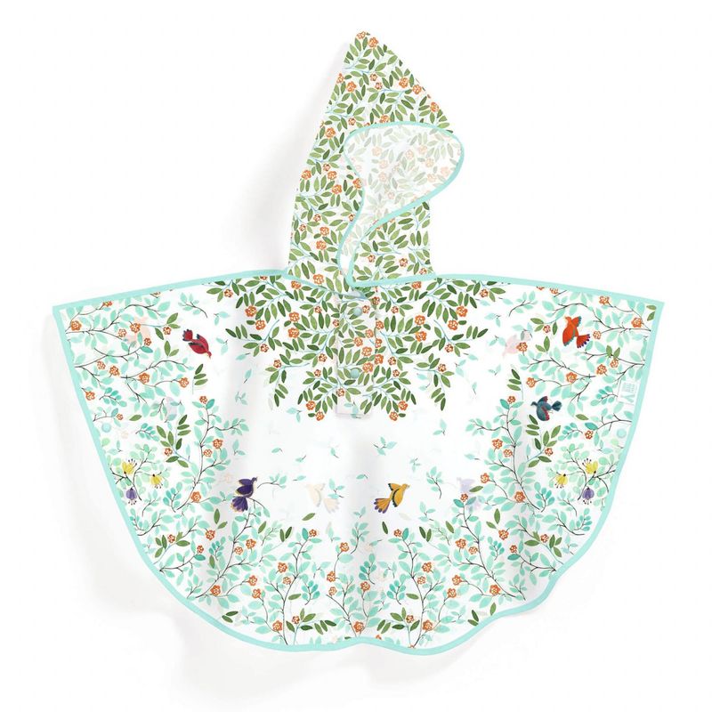 Jucarii, Copii si Bebe - Carucioare si articole de transport - Accesorii transport copii - Pelerina de ploaie Flori si pasari, Djeco - Infinity.ro