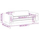 Casa si Gradina - Mobilier - Mobilier copii - Mobilier camera copiilor - Canapea pentru copii cu taburet maro 100x50x30 cm catifea - Infinity.ro