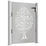 Casa si Gradina - Gradina si terasa - Garduri, panouri si accesorii - Poarta pentru gradina, 105x155 cm, otel corten, model copac - Infinity.ro
