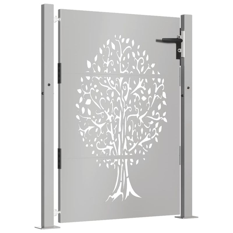 Casa si Gradina - Gradina si terasa - Garduri, panouri si accesorii - Poarta pentru gradina, 105x155 cm, otel corten, model copac - Infinity.ro