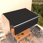 Casa si Gradina - Gradina si terasa - Umbrele si pavilioane - Umbrele - Copertina retractabila manual cu stor, antracit, 4,5x3 m - Infinity.ro
