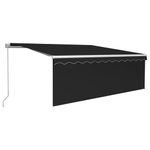 Casa si Gradina - Gradina si terasa - Umbrele si pavilioane - Umbrele - Copertina retractabila manual cu stor, antracit, 4,5x3 m - Infinity.ro