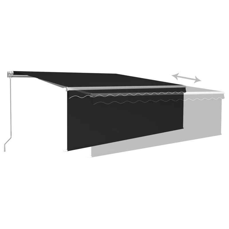 Casa si Gradina - Gradina si terasa - Umbrele si pavilioane - Umbrele - Copertina retractabila manual cu stor, antracit, 4,5x3 m - Infinity.ro