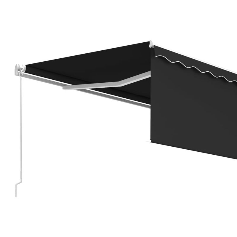 Casa si Gradina - Gradina si terasa - Umbrele si pavilioane - Umbrele - Copertina retractabila manual cu stor, antracit, 4,5x3 m - Infinity.ro