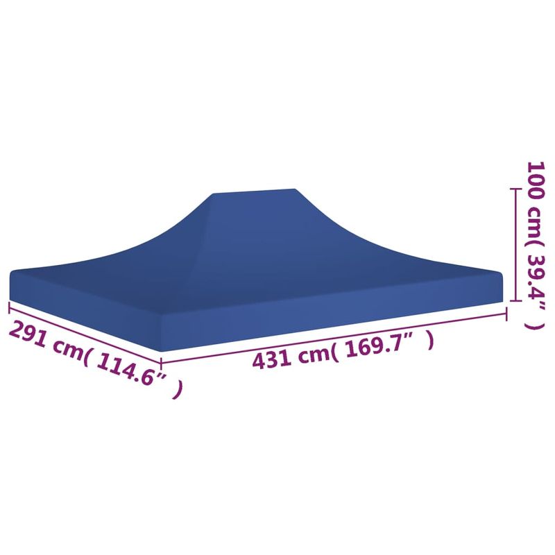 Casa si Gradina - Gradina si terasa - Umbrele si pavilioane - Pavilioane - Acoperis cort de petrecere, albastru, 4,5 x 3 m, 270 g /m² - Infinity.ro