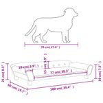 Petshop - Accesorii petshop - Culcusuri si custi - Culcusuri si saltele - Pat de caini, gri inchis, 100x50x21 cm, catifea - Infinity.ro