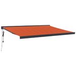 Casa si Gradina - Gradina si terasa - Umbrele si pavilioane - Umbrele - Copertina retractabila portocaliu/maro 4x3 m, textil/aluminiu - Infinity.ro