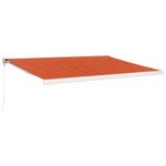 Casa si Gradina - Gradina si terasa - Umbrele si pavilioane - Umbrele - Copertina retractabila portocaliu/maro 4x3 m, textil/aluminiu - Infinity.ro