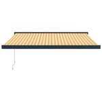 Casa si Gradina - Gradina si terasa - Umbrele si pavilioane - Umbrele - Copertina retractabila, galben/alb, 3,5x2,5 m, textil/aluminiu - Infinity.ro